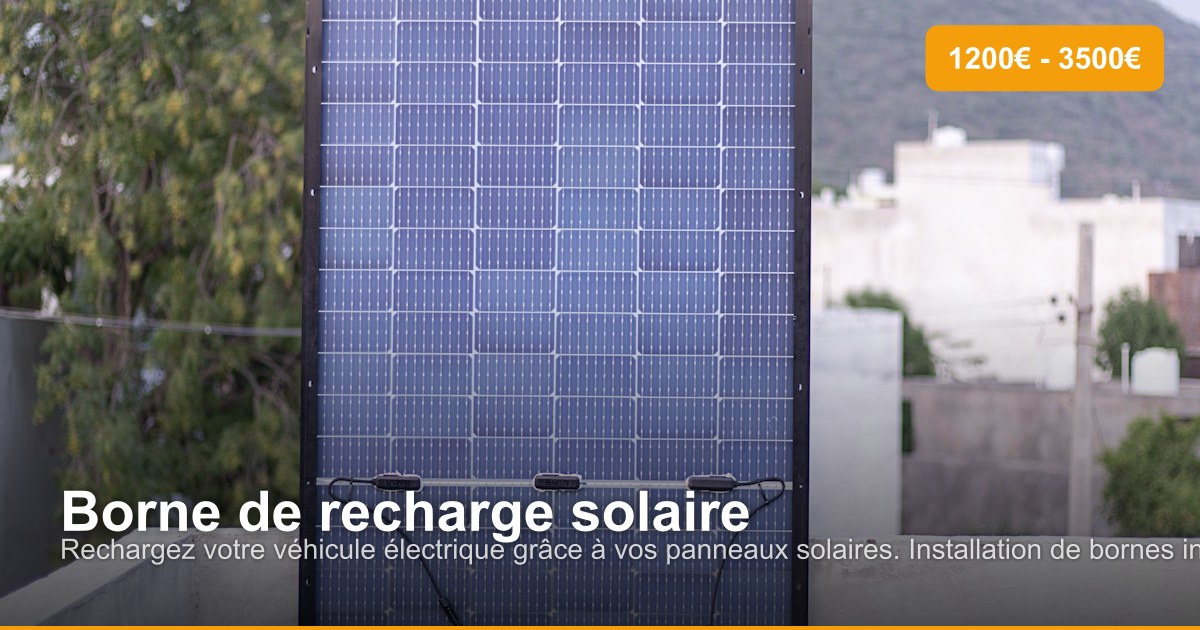Borne de recharge solaire dans l'arrondissement de Liège